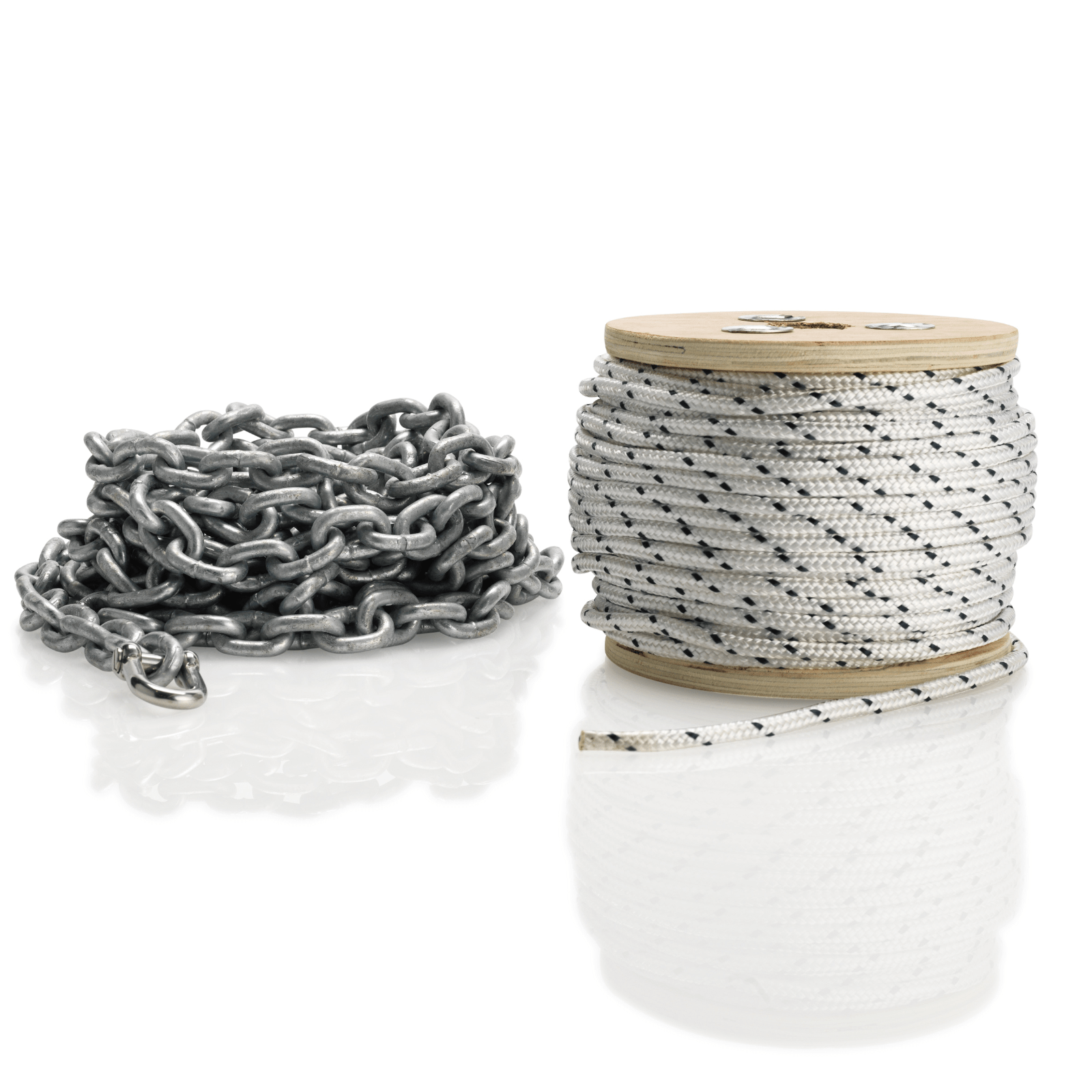 40M 6mm Double Braid Nylon Rope With 6M 6mm Galvanised Chain – TUFF WINCH