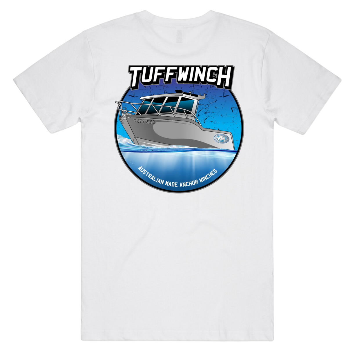 TUFF WINCH Offshore Boat Graphic Tee - (White)